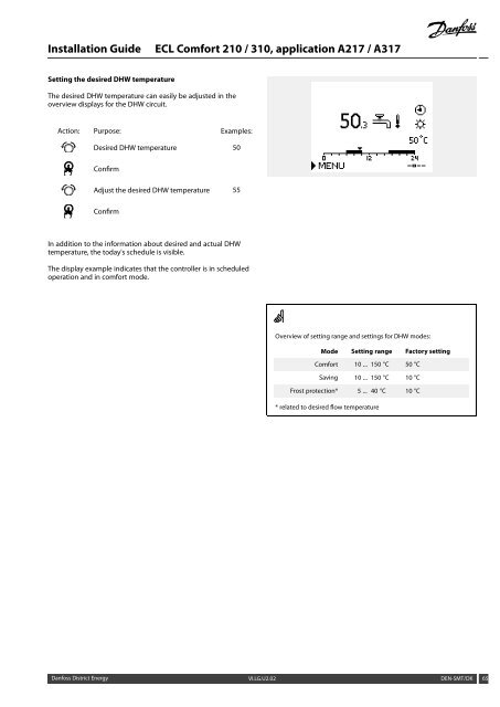 ECL Comfort 210/310, A217/A317 Installation Guide - Danfoss ...