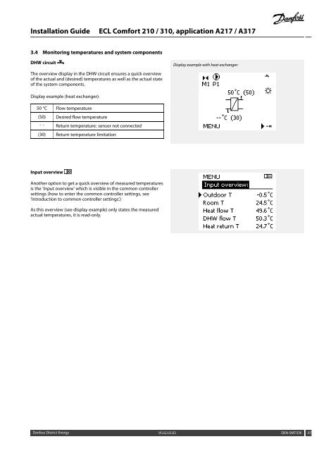 ECL Comfort 210/310, A217/A317 Installation Guide - Danfoss ...