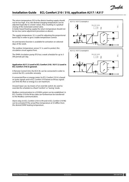 ECL Comfort 210/310, A217/A317 Installation Guide - Danfoss ...