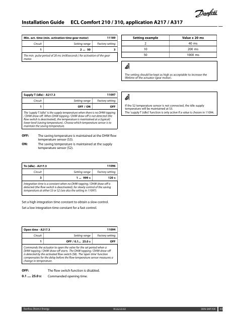 ECL Comfort 210/310, A217/A317 Installation Guide - Danfoss ...