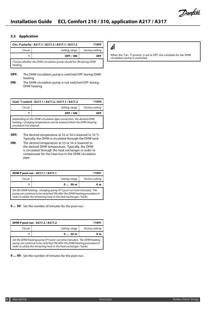 ECL Comfort 210/310, A217/A317 Installation Guide - Danfoss ...