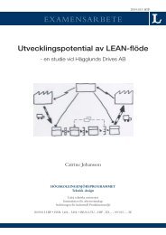 Utvecklingspotential av LEAN-flöde