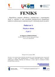 FENIKS - Fizyka nie tylko dla gimnazjalistów