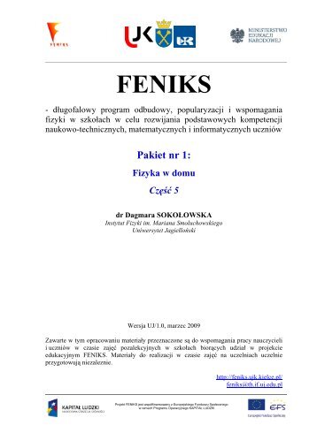 FENIKS - Fizyka nie tylko dla gimnazjalistów