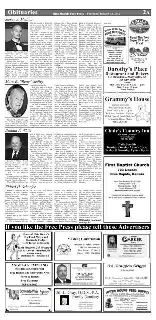 eFreePress 01.26.12.pdf - Blue Rapids Free Press