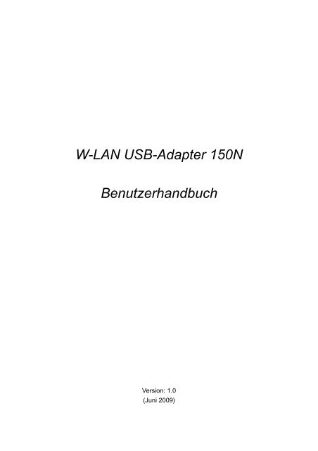 W-LAN USB-Adapter 150N Benutzerhandbuch - Humax