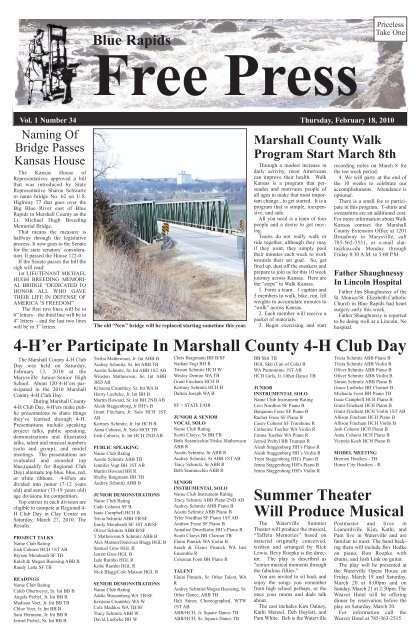 eFreePress 02.18.10.pdf - Blue Rapids Free Press