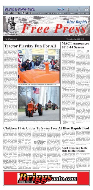 eFreePress 04.18.13.pdf - Blue Rapids Free Press