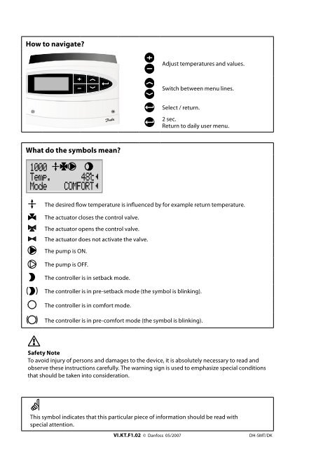 ECL Comfort 110 Application 116 Constant temperature control of ...