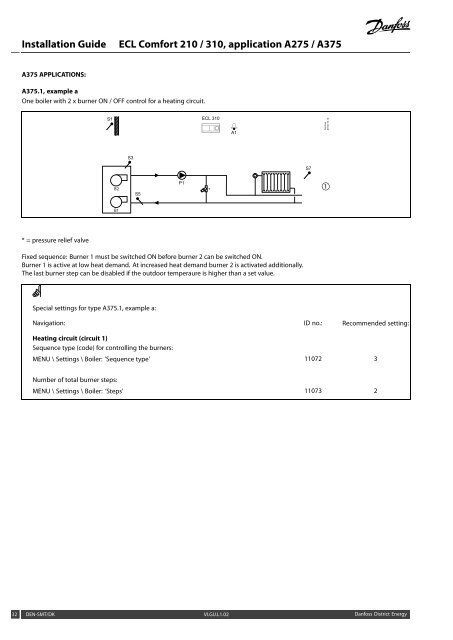 ECL Comfort 210/310, A275/A375 Installation Guide - Danfoss ...