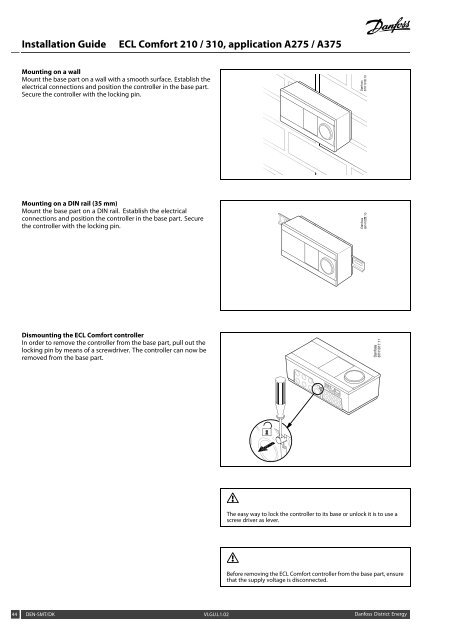 ECL Comfort 210/310, A275/A375 Installation Guide - Danfoss ...