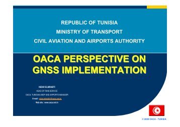 oaca perspective on gnss implementation - Projet EuroMed Transport