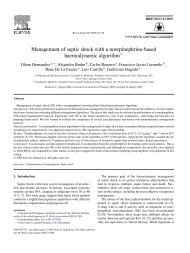 Management of septic shock with a norepinephrine ... - ResearchGate