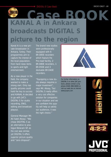 KANAL A in Ankara broadcasts DIGITAL S picture to the region - JVC