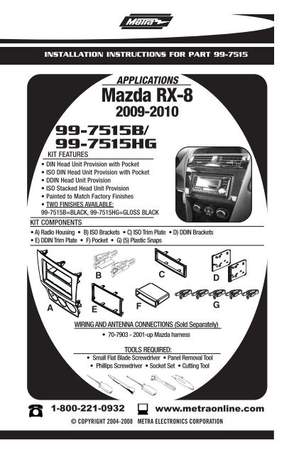 Mazda RX 8 Metra Electronics