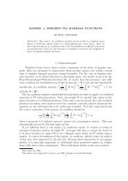 MATRIX Ap WEIGHTS VIA MAXIMAL FUNCTIONS 1. Preliminaries ...