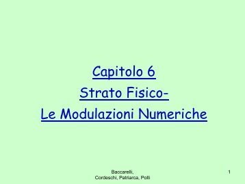 Strato Fisico - Le Modulazioni Numeriche