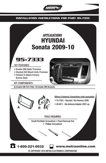 2009 Hyundai sonata radio removal 