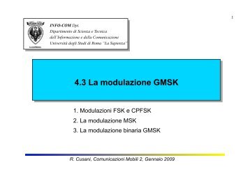 R. Cusani, Comunicazioni Mobili 2, Gennaio 2009 - InfoCom ...