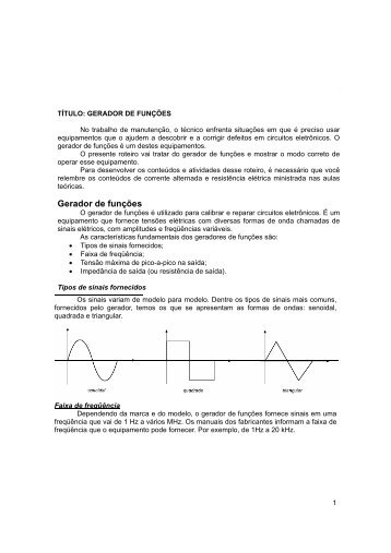 Gerador de funções - msom eletrônica