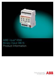 ABB i-bus® KNX Binary Input BE/S Product Information