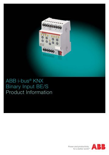 ABB i-bus® KNX Binary Input BE/S Product Information