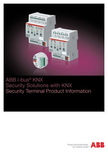 ABB i-bus® KNX Security Solutions with KNX Security Terminal ...
