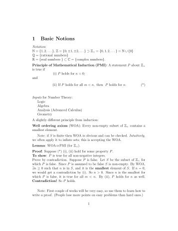 1 Basic Notions - Caltech Mathematics Department