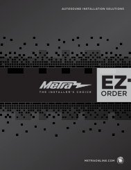 METRAONLINE.COM AUTOSOUND ... - Metra Electronics