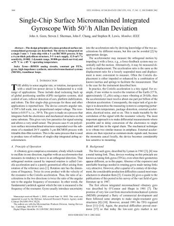 Single-chip surface micromachined integrated gyroscope with 50/spl ...