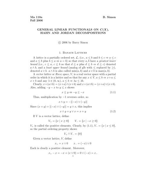 Banach Lattices and the Dual of C(X)