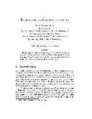 Representations of positive projections 1 Introduction - Mathematics ...