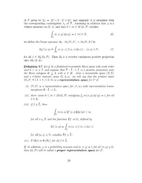 Representations of positive projections 1 Introduction - Mathematics ...