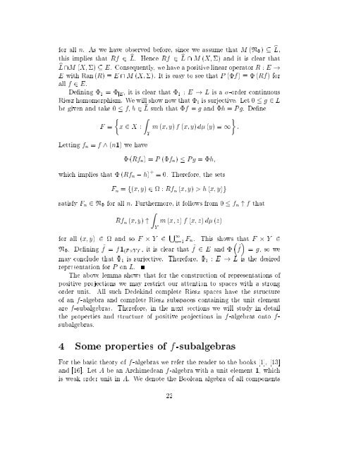 Representations of positive projections 1 Introduction - Mathematics ...