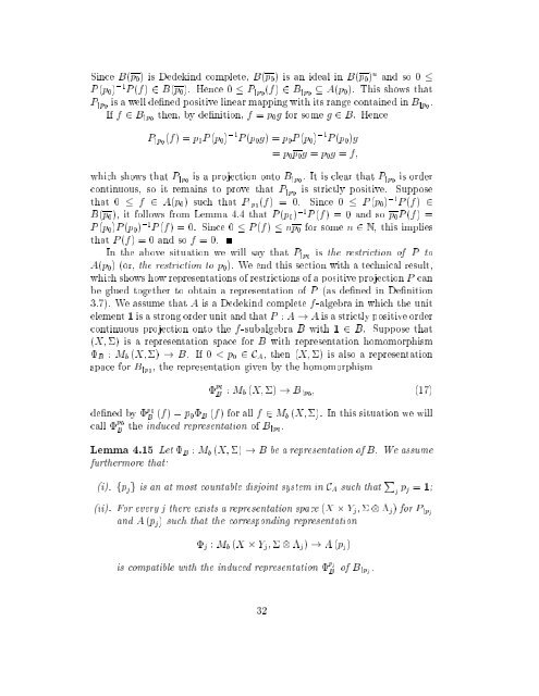 Representations of positive projections 1 Introduction - Mathematics ...