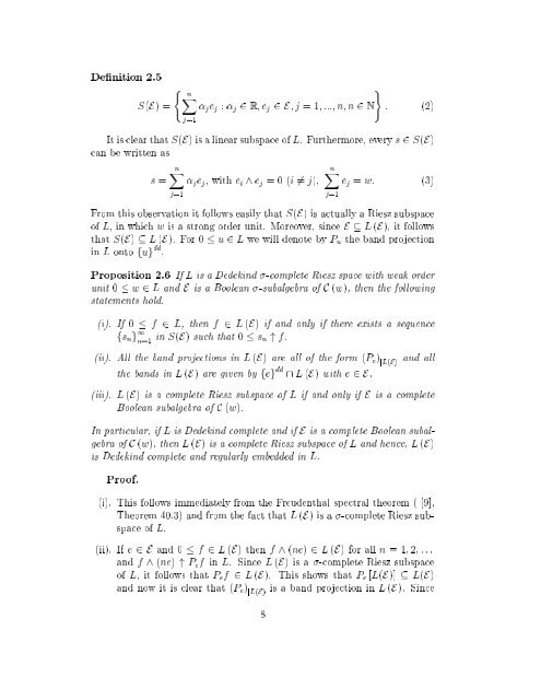 Representations of positive projections 1 Introduction - Mathematics ...