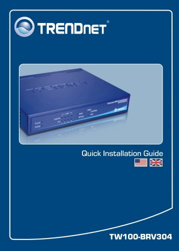 TW100-BRV304 Quick Installation Guide - TRENDnet