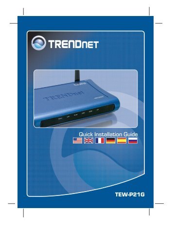 TEW-P21G Quick Installation Guide - TRENDnet