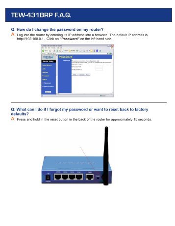 TEW-431BRP F.A.Q. - TRENDnet