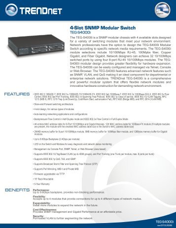 4-Slot SNMP Modular Switch - TRENDnet