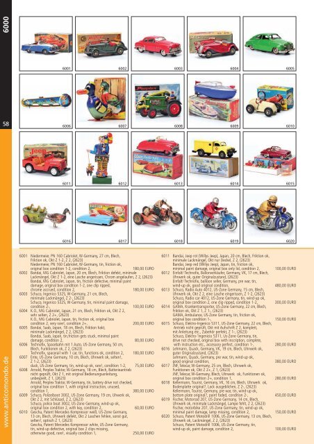 1 x Betriebsanleitung für Schuco Akustico Auto 1 x Originalkarton Examico