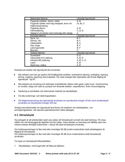 Persolig skyddsutrustning/Arbetskläder - Nynas