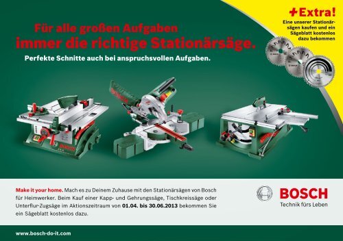 immer die richtige Stationärsäge. - Couponing Portal