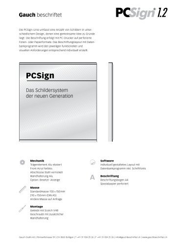 Pcsign - Gauch Grafik AG