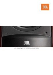 JBL ROZWIĄZANIA DLA DOMU 2008 – 2009 - NCS HiFi