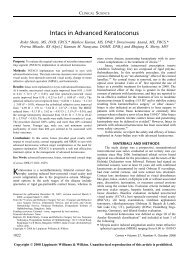 Intacs in Advanced Keratoconus - Iogen