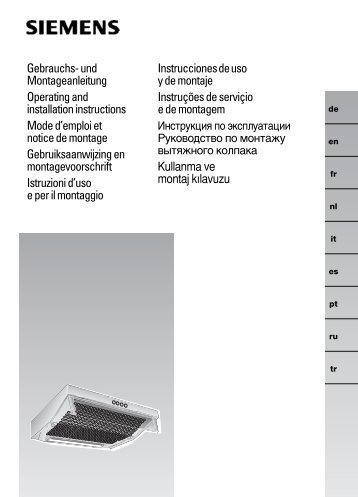 Gebrauchs- und Montageanleitung Operating and ... - Quelle