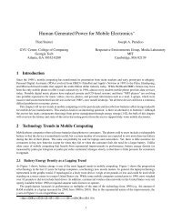 Human Generated Power for Mobile Electronics - College of ...
