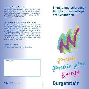 Details Burgerstein Protein Plus - personal-wellness.ch | Online Shop