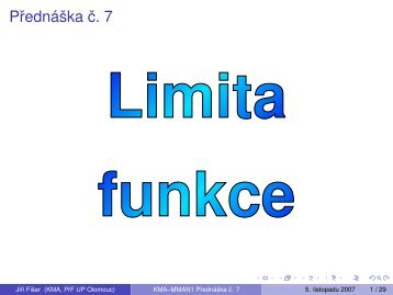 Limita funkce